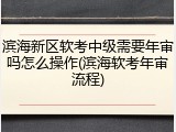滨海新区软考中级需要年审吗怎么操作(滨海软考年审流程)