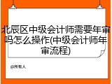 北辰区中级会计师需要年审吗怎么操作(中级会计师年审流程)