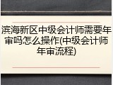 滨海新区中级会计师需要年审吗怎么操作(中级会计师年审流程)