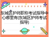 东城区护师职称考试指导中心哪里有(东城区护师考试指导)