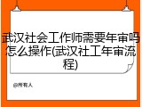 武汉社会工作师需要年审吗怎么操作(武汉社工年审流程)