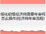 绥化初级经济师需要年审吗怎么操作(经济师年审流程)