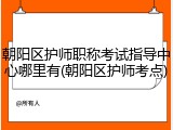 朝阳区护师职称考试指导中心哪里有(朝阳区护师考点)