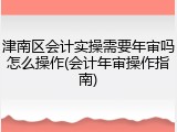 津南区会计实操需要年审吗怎么操作(会计年审操作指南)