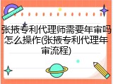张掖专利代理师需要年审吗怎么操作(张掖专利代理年审流程)