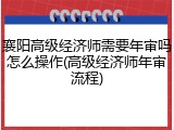 襄阳高级经济师需要年审吗怎么操作(高级经济师年审流程)