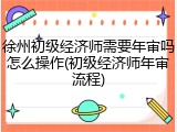 徐州初级经济师需要年审吗怎么操作(初级经济师年审流程)