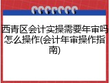 西青区会计实操需要年审吗怎么操作(会计年审操作指南)