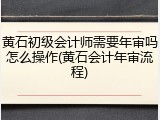 黄石初级会计师需要年审吗怎么操作(黄石会计年审流程)