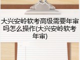 大兴安岭软考高级需要年审吗怎么操作(大兴安岭软考年审)