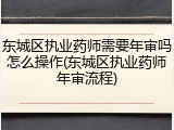 东城区执业药师需要年审吗怎么操作(东城区执业药师年审流程)