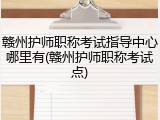 赣州护师职称考试指导中心哪里有(赣州护师职称考试点)