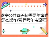 遂宁公共营养师需要年审吗怎么操作(营养师年审流程)