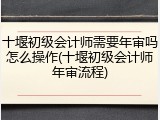 十堰初级会计师需要年审吗怎么操作(十堰初级会计师年审流程)