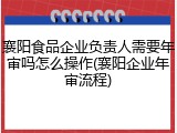 襄阳食品企业负责人需要年审吗怎么操作(襄阳企业年审流程)
