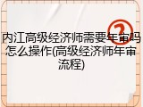 内江高级经济师需要年审吗怎么操作(高级经济师年审流程)