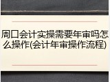 周口会计实操需要年审吗怎么操作(会计年审操作流程)