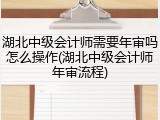 湖北中级会计师需要年审吗怎么操作(湖北中级会计师年审流程)