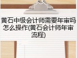 黄石中级会计师需要年审吗怎么操作(黄石会计师年审流程)