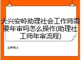 大兴安岭助理社会工作师需要年审吗怎么操作(助理社工师年审流程)