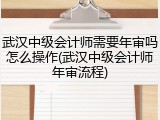 武汉中级会计师需要年审吗怎么操作(武汉中级会计师年审流程)