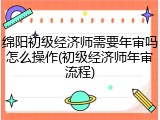 绵阳初级经济师需要年审吗怎么操作(初级经济师年审流程)
