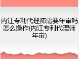 内江专利代理师需要年审吗怎么操作(内江专利代理师年审)