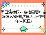 周口法律职业资格需要年审吗怎么操作(法律职业资格年审流程)