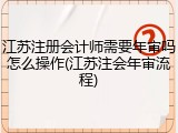 江苏注册会计师需要年审吗怎么操作(江苏注会年审流程)