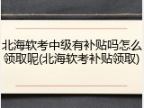 北海软考中级有补贴吗怎么领取呢(北海软考补贴领取)