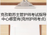 克孜勒苏主管护师考试指导中心哪里有(克州护师考点)