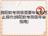 绵阳软考高级需要年审吗怎么操作(绵阳软考高级年审指南)